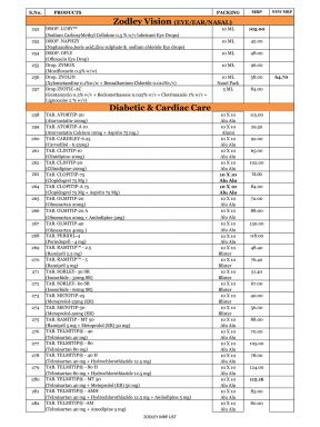 Zodley MRP List - 09 - Zodley Pharmaceuticals Private Limited